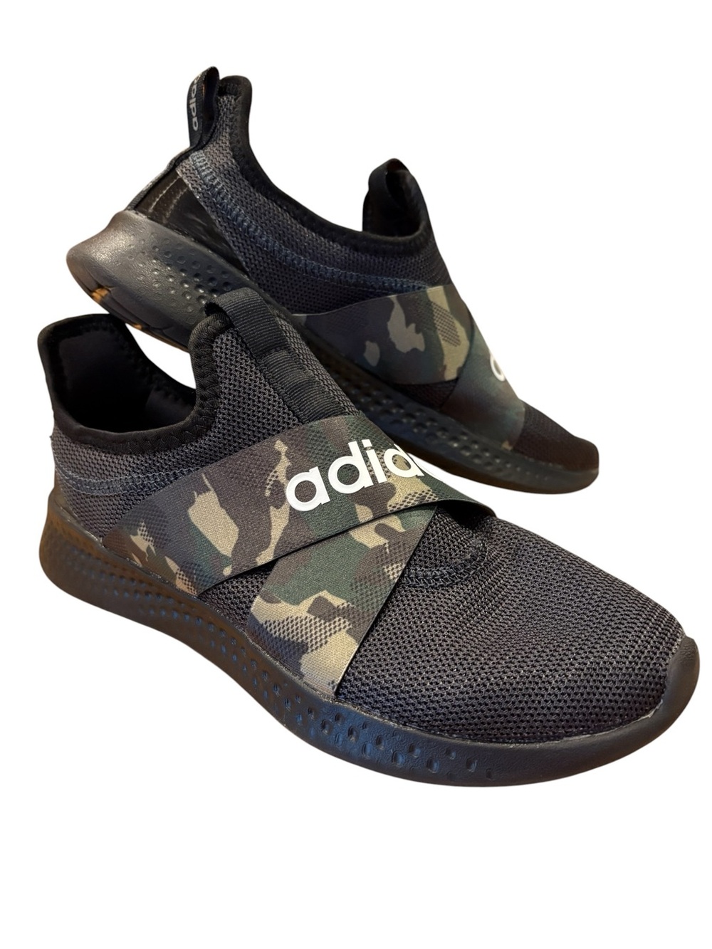 Adidas Puremotion Adapt Black Camo Slip-On Sneakers Women’s 8